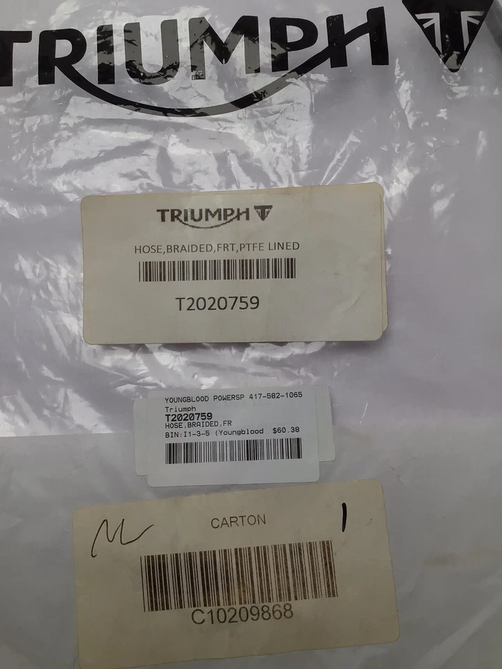 Triumph Sprint 1999-2020 OEM línea de freno delantero trasero T2020759 Foto 2 de 3