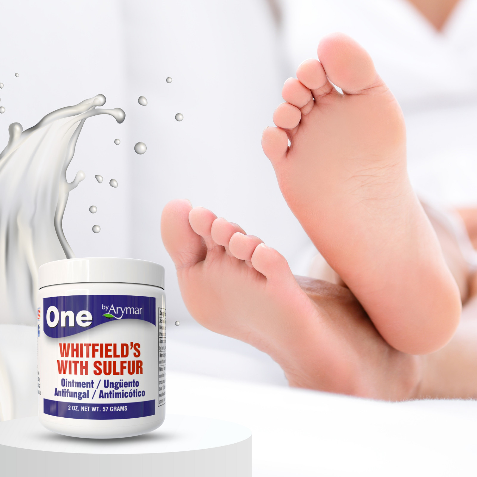 Arymar Whitfield's Ointment with Sulfur, 2 fl oz - Antifungal Ointment (6-Pack)