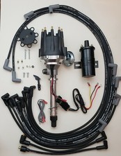 small cap CORVETTE TACH DRIVE DISTRIBUTOR + 8.5mm WIRES under exhaust + 45k Coil