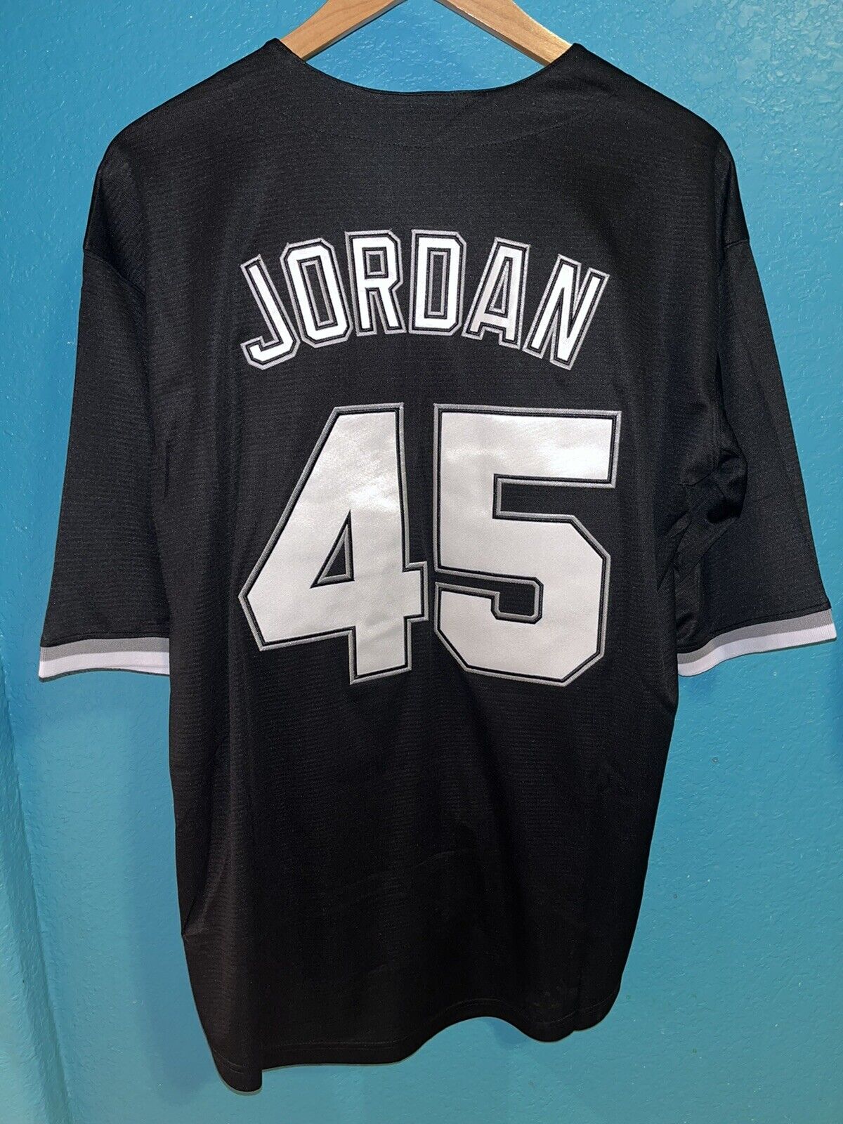 Michael Jordan 45 Barons Black Baseball Jersey Birmingham Uniform