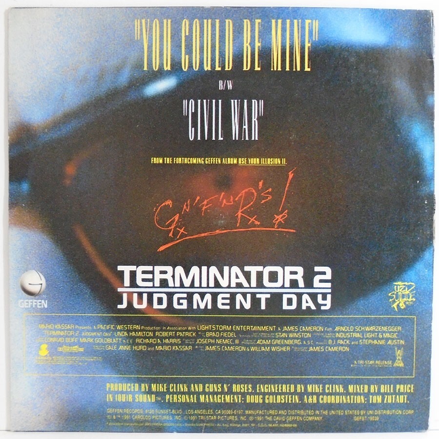 GUNS N' ROSES YOU COULD BE MINE TERMINATOR 2 JUDGEMENT DAY BRAZIL