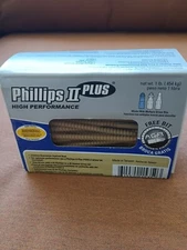 New 1 lb. Box Phillips II Plus Wood Steel Deck Screw 3 1/2 in. Square Flat Head 