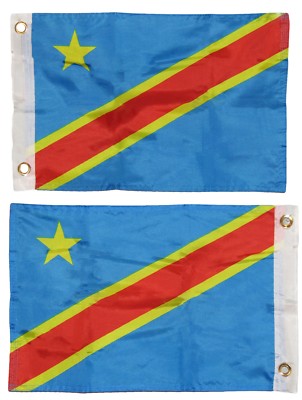 12x18 Democratic Congo Republic Country 2ply Double Sided 12''x18'' Flag Grommets