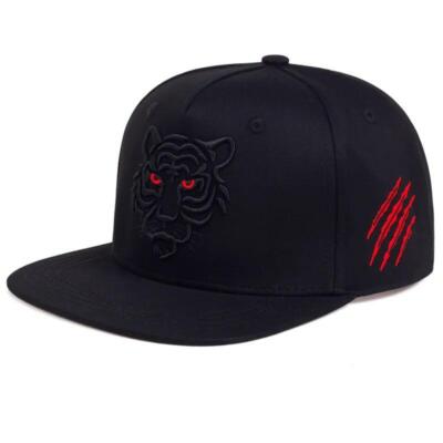 Black Tiger Embroidery Baseball Cap Snapback Casual Fashion Hat
