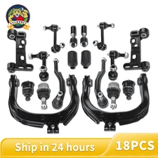 18Pcs Front Upper Control Arms ball Joint Tie Rod Kit for 2004-2007 Trailblazer
