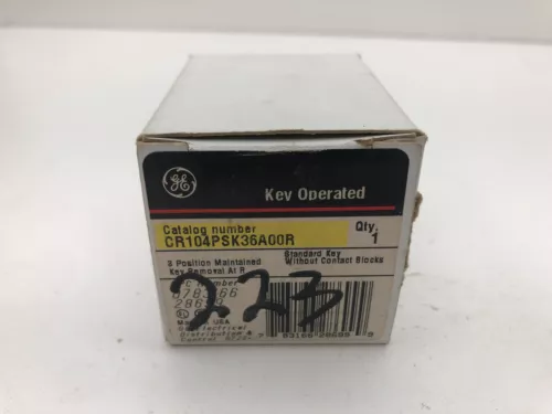 GE ELECTRIC CR104PSK36A00R KEY OPERATED SWITCH