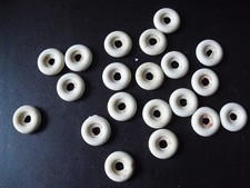 Lot of 20 Vintage White Rubber Toy Car and Truck Tires 31/32" Look