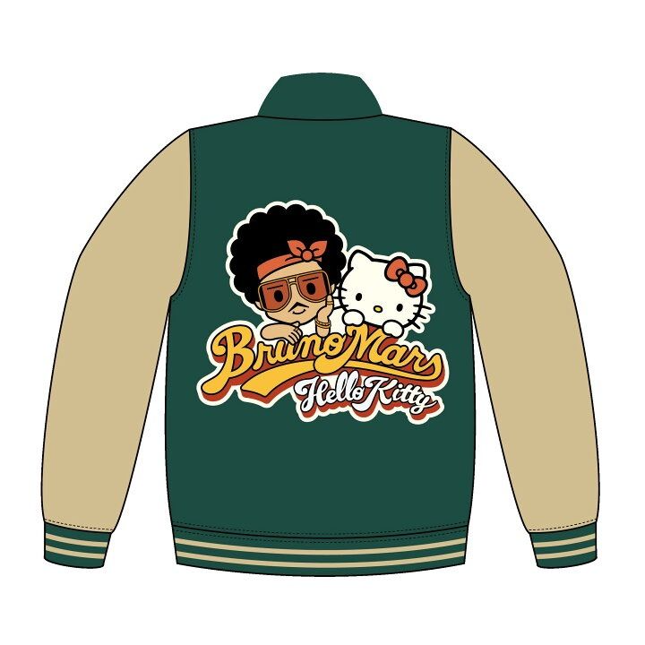 Bruno Mars x Hello Kitty VARSITY JACKET L Size Sanrio 