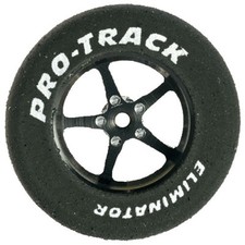 Pro Track Pro Star in Black 1-1/16" Foam Drag Front Wheels for 1/16" axle