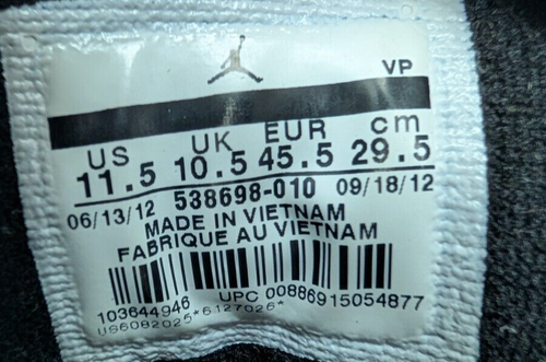 NIKE JORDAN SC-1 BASKETBALL TRAINERS, UK10.5 US11.5 EU45.5, 538698 010, KN076 - Picture 10 of 10