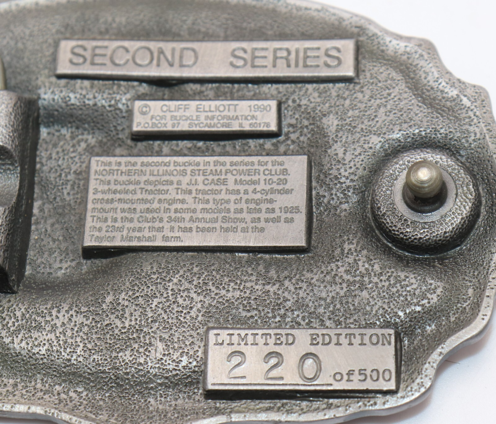 1990 Steam Power Show Sycamore IL Belt Buckle JI Case… Gem