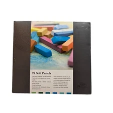 24 Soft Pastels In Box Multicolor Non-toxic Phoenix Arts 3 Years And Up