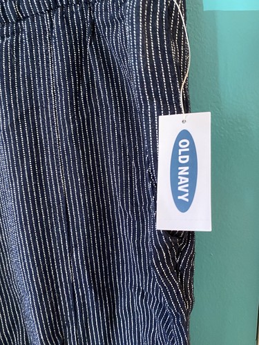 Old Navy Blue with white pistripe cargo lounge pants with drawstring Size XL - Picture 3 of 10