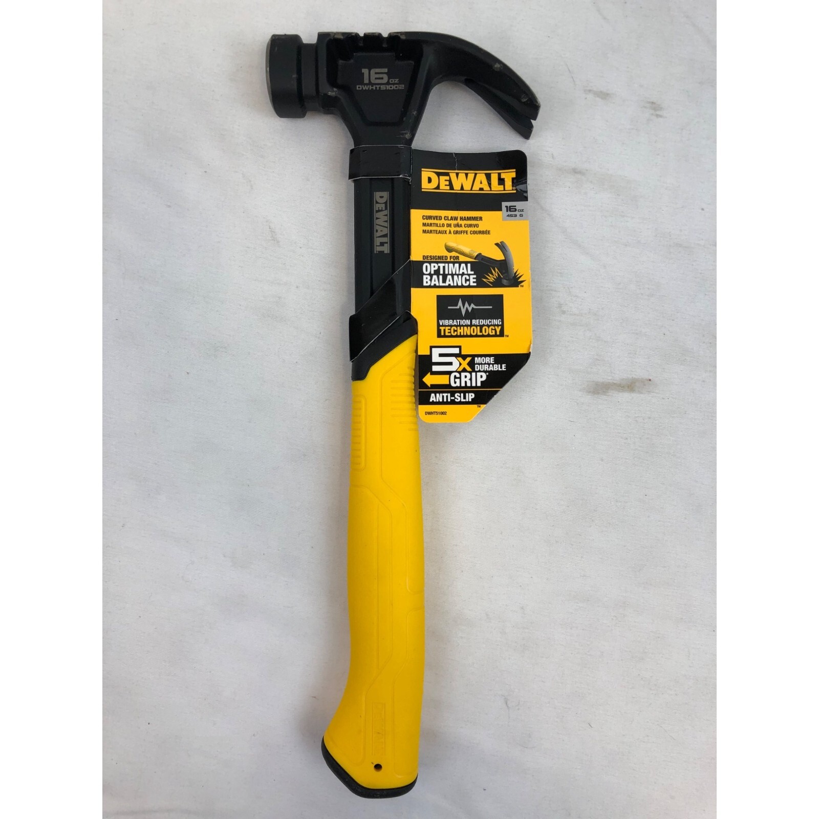 DEWALT 16 oz. Smooth Face Curve Claw Hammer 113/4 Steel Handle