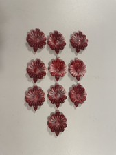 Vintage Lot Girl s Hair Clips Barettes Flowers Red White Ombr Plastic 90 s Y2K
