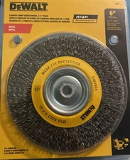 Dewalt DW4904  Accessories 6" Carbon Crimp Bench Wheel, 3/4" face