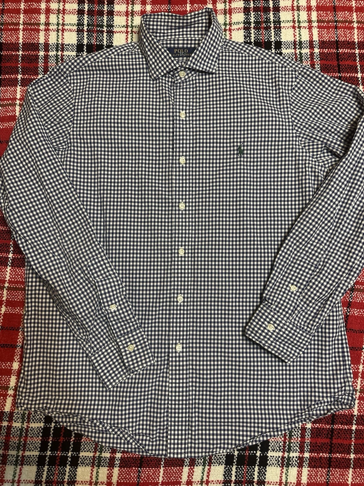 Polo Ralph Lauren men's classic-fit stretch-cotton gingham check button-down