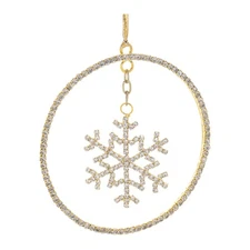 Melrose Jeweled Metal Hanging Snowflake Ornament (Set of 12)