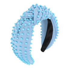 1 PC Pearl Knotted Headband Beaded Headband Wide Pearl Headbands for women No...