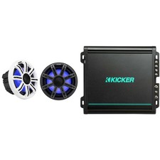 Kicker Premium Marine 8" Speaker and Amplifier bundle  51MSC8  48KMA1502 