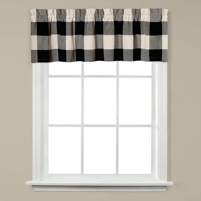 SKL Home Grandin Curtain Valance, 58'' x 13'', Black/Natural