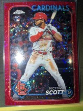 2024 Topps Chrome - Victor Scott II #251 Magenta Speckle Refractor /350 (RC)