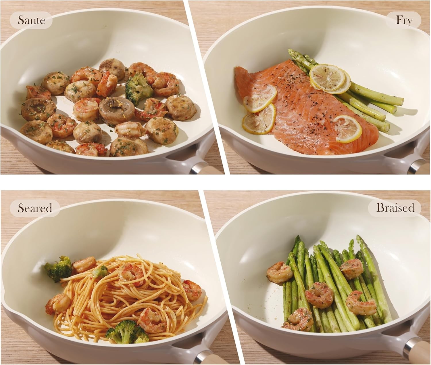 Ceramic Frying Pan Skillet Non Stick Cookware Induction Safe 8 Inch