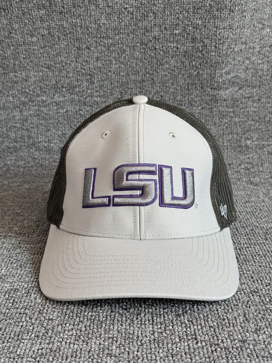 '47 Brand LSU Tigers Trucker Snapback White Gray One Size Hat