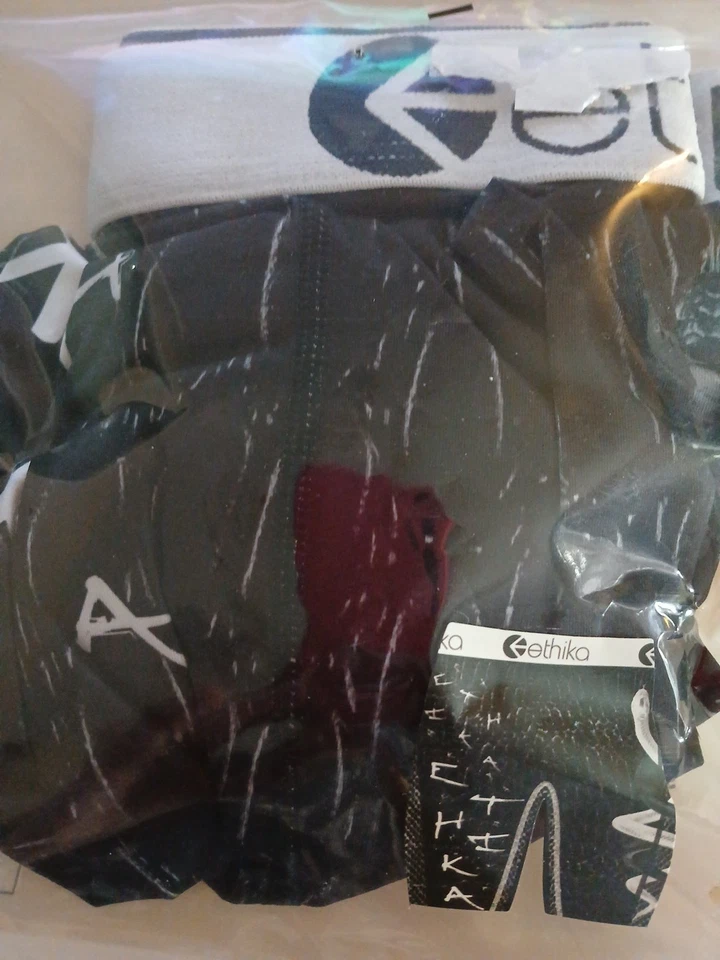 Calzoncillo boxer Ethika para hombre grapas/la grapa ropa interior XXXL/Negro blanco NUEVO Foto 2 de 4