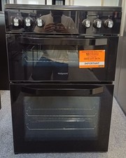 Hotpoint HDE6VDB1 Electric Cooker Double Oven Ceramic Hob Black