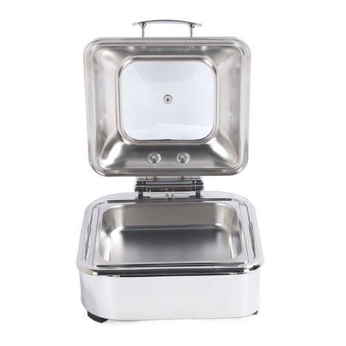 Chafing Dish Buffet Set 6L Stainless Steel Buffet Chafer With Glass Lid For Part