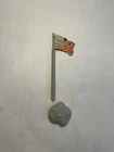 Vintage Toy Army Metal Marx 50 Star Flag Pole & Base - As-is