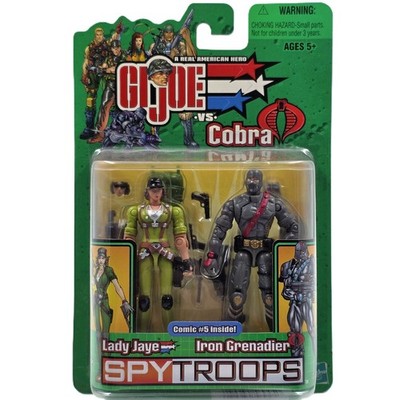 LADY JAYE IRON GRENADIER FIGURE G.I JOE 2003 SPY TROOPS HASBRO GI COBRA COMIC #5