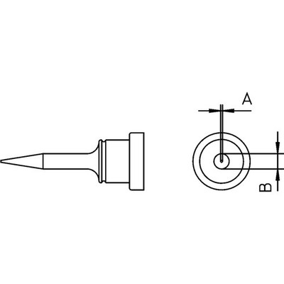Weller LT-1S Lötspitze Rundform, lang Spitzen-Größe 0.2 mm  Inhalt 1 St.
