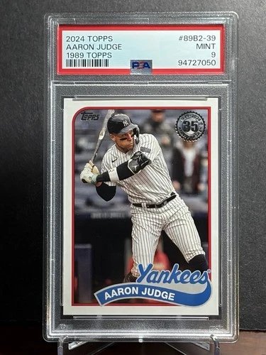 2024 Topps #89B2-39 Aaron Judge 1989 Topps Baseball Insert PSA 9 MINT