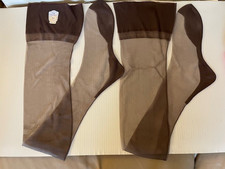 1 Pr VTG Belle Sharmeer Sheer 315 color/mist Nylon Stockings sz Petite Hose NIB