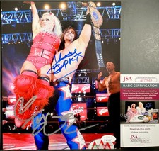 Johnny Impact & Taya Valkyrie Signed AAA 8x10 Photo TNA Wrestling Lucha JSA COA