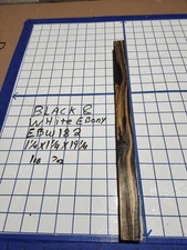 Black and White Ebony  Wood turning  blank  1 1/4" x 1 1/4" x 19 1/4   " EBW182
