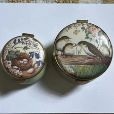 Halcyon Days The Country Diary of an Edwardian Lady Enamel Box Set of 2 *DAMAGE*