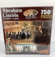 Abraham Lincoln Triumph & Tragedy 750 Pc Puzzle Sealed Made in USA
