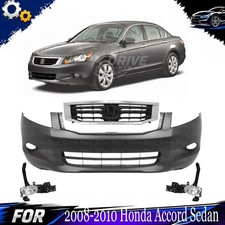 Front Bumper Cover Fascia Grille Assembly Kit For 2008-2010 Honda Accord