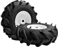 (2 Pack) 13x5.00-6" Tiller Tire and Wheel-Heavy Duty,3/4" Axle & 3-1/8" 2 pcs 