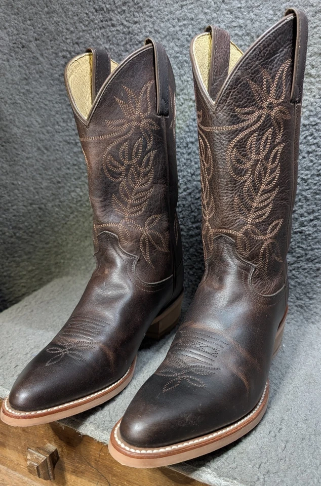 Justin Boots Women's Rosey Western Cowgirl Boot Crisp Leather Riding Style 10  - Image 2 of 4