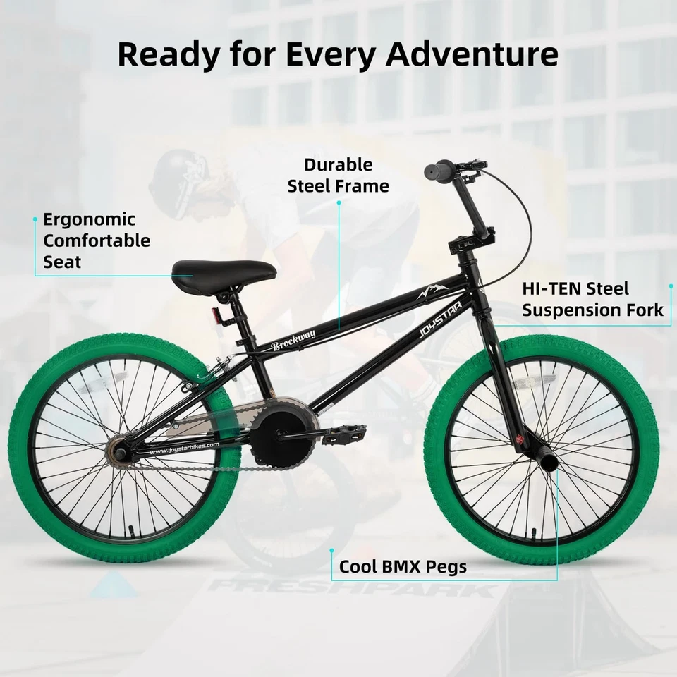 20 Inch Kids Bike Freestyle BMX Bikes for 6-10 Years Old Boys Girls and Begin... - Image 2 of 4