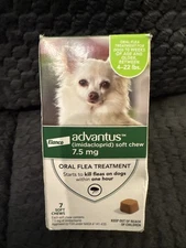 Advantus Dog Chewable Flea Soft Chews for Dogs 7.5mg, 4-22 lbs, 7 Count 7/2027