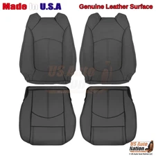 2013 to 2017 GMC Acadia SLT Front Driver Passenger Genuine Leather Cover Black