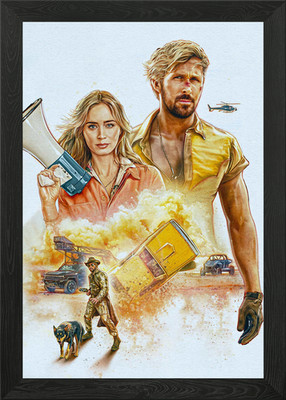 Fall Guy Filmposter gerahmtes Wandbild Poster Leinwanddruck Bild