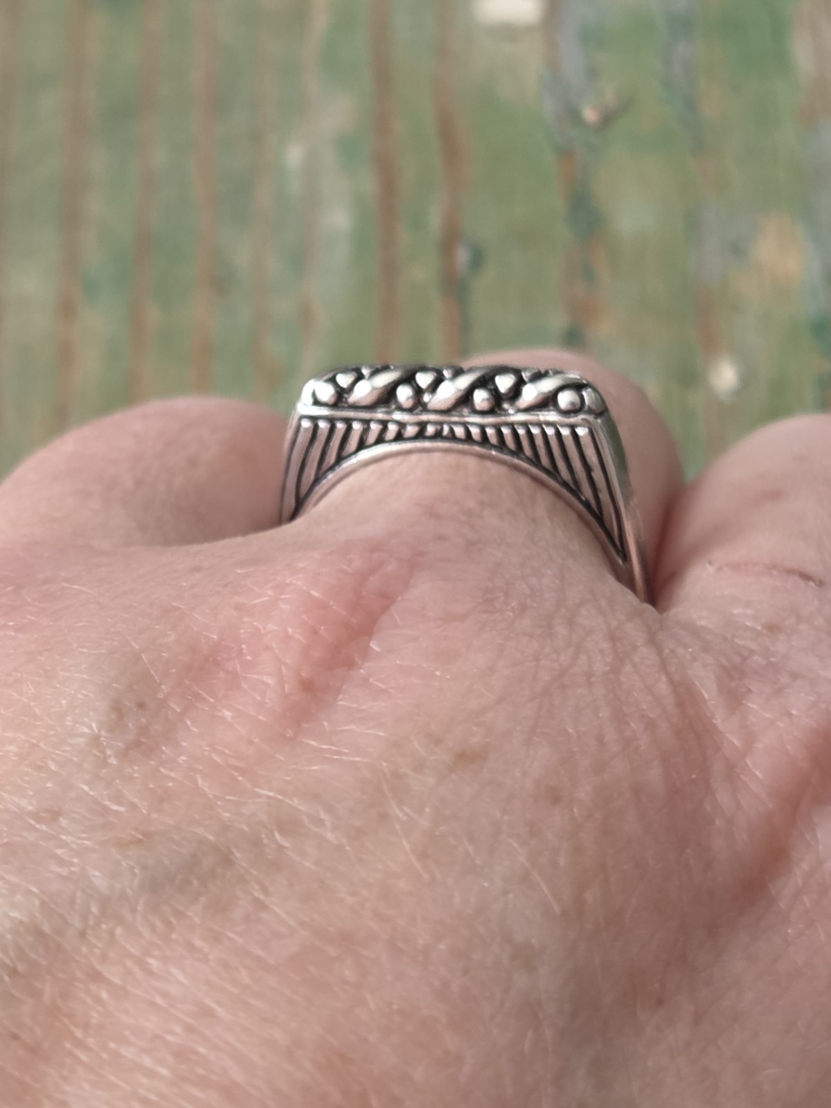 Vintage 925 Solid Sterling Silver Stack Diagonal … - image 10