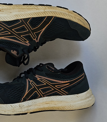 Asics Men\'s Blue Green Amplifoam Athletic Sneaker Size 8 Running Activewear Gym GEL-CONTEND 9 | Men | Twilight Blue/Illuminate Green  main image 4