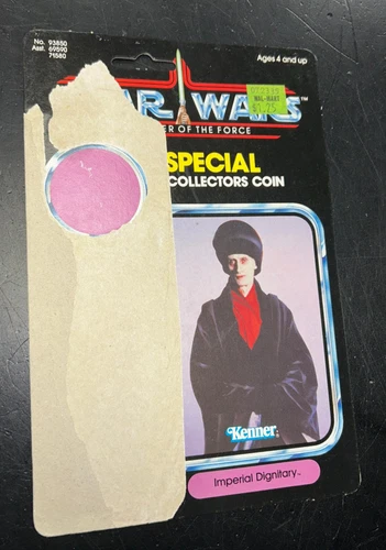 Vintage Star Wars Cardback Card Back Imperial Dignitary Kenner 1984 Last 17